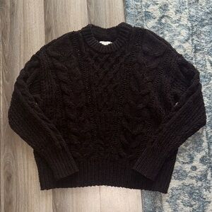 Abercrombie Brown Cable Knit Sweater